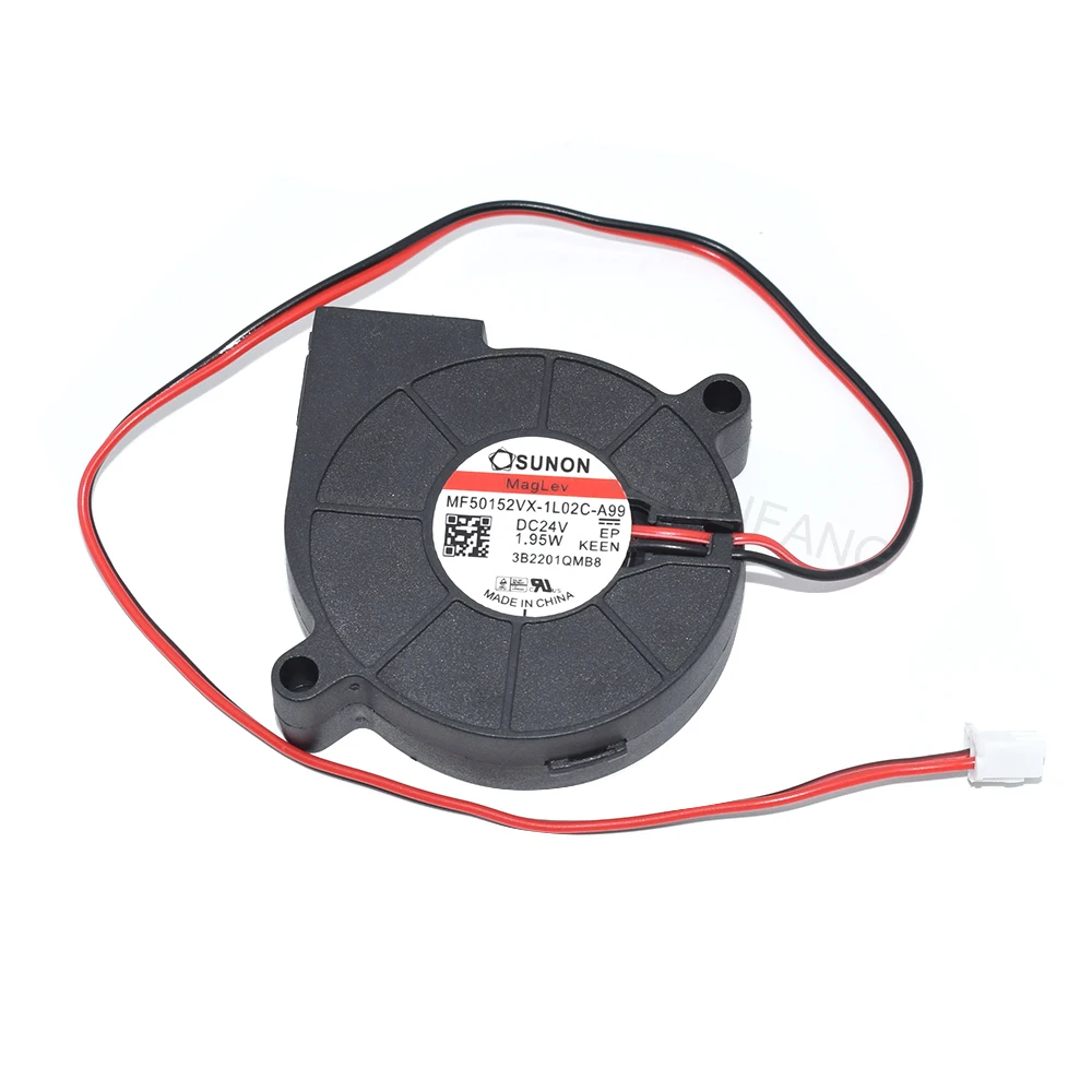 New For SUNON MF50152VX-1L02C-A99 5015 50*50*15MM 24V 1.95W 2Pin 3D Printer Centrifugal Turbine Blower Cooling Fan