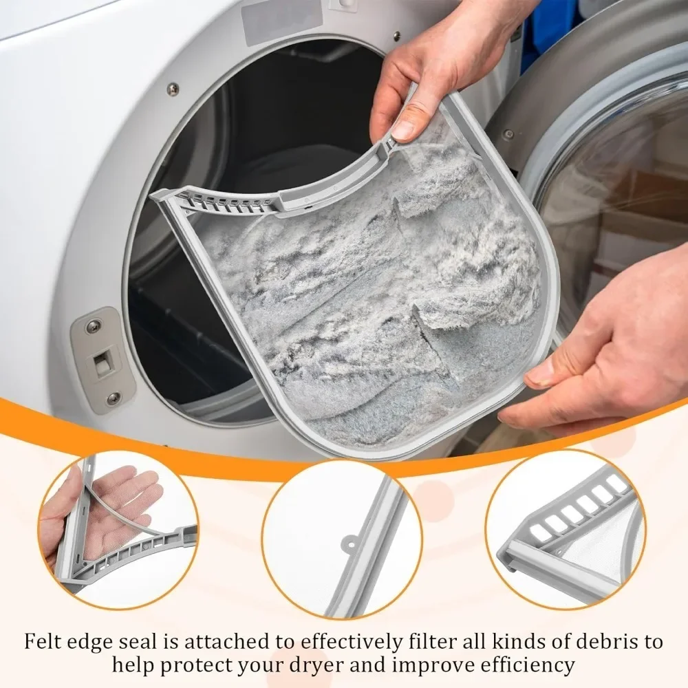 Dryer Cotton Velvet Filter for LG Kenmore Dryers 5231EL1003B Replaces 1266857 AP4440606 PS3527578 Replacement Parts 3