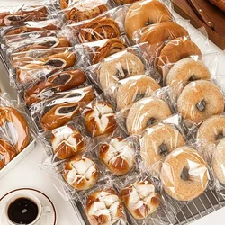 100pcs/batch Transparent Opp Plastic Bags Various Re-sealable Plastic Bags Self-adhesive Seal Biscuit Making Bags