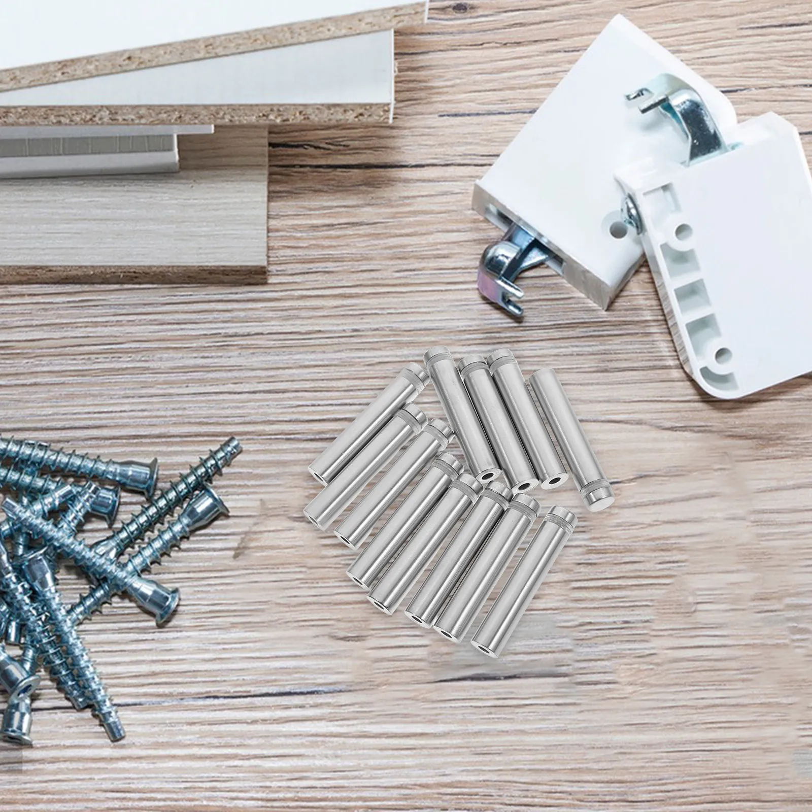 Stainless Steel Picture Frame Standoff Screws Set – 12pcs Wall Mount Brackets for Acrylic Glass Panel Sign Display