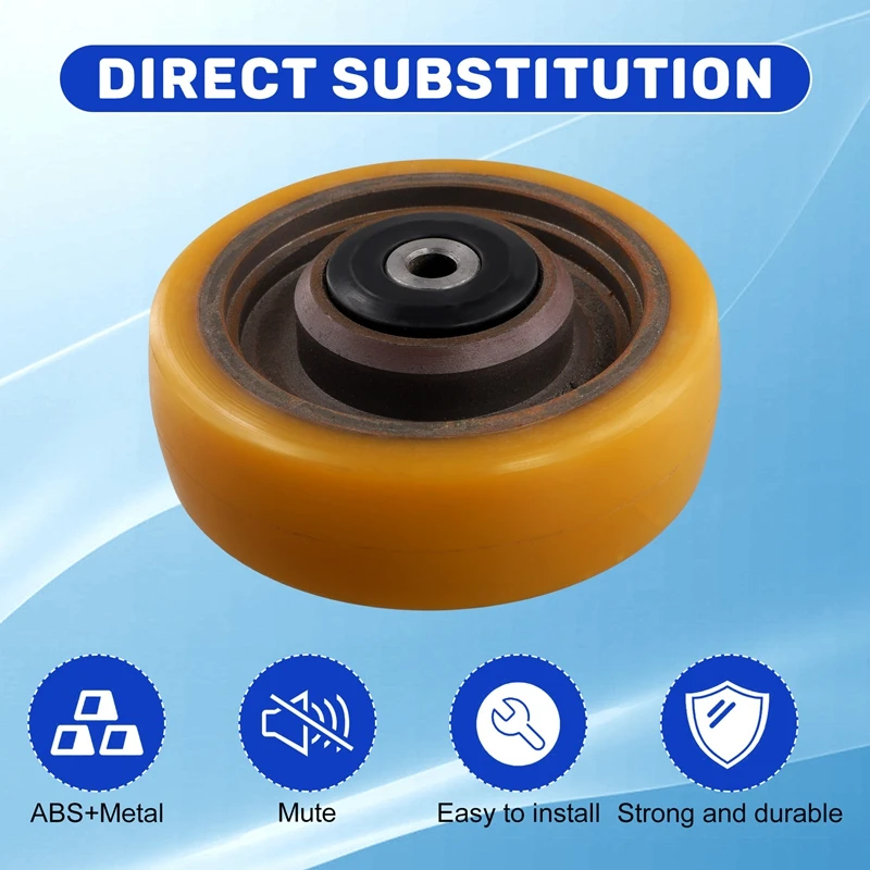 12Mm Forklift Stabilizer Wheels Balance Wheel 0039903515 For Linde Electric Stacker Fenwick L10 L12 L14 L16, 150X50/60Mm