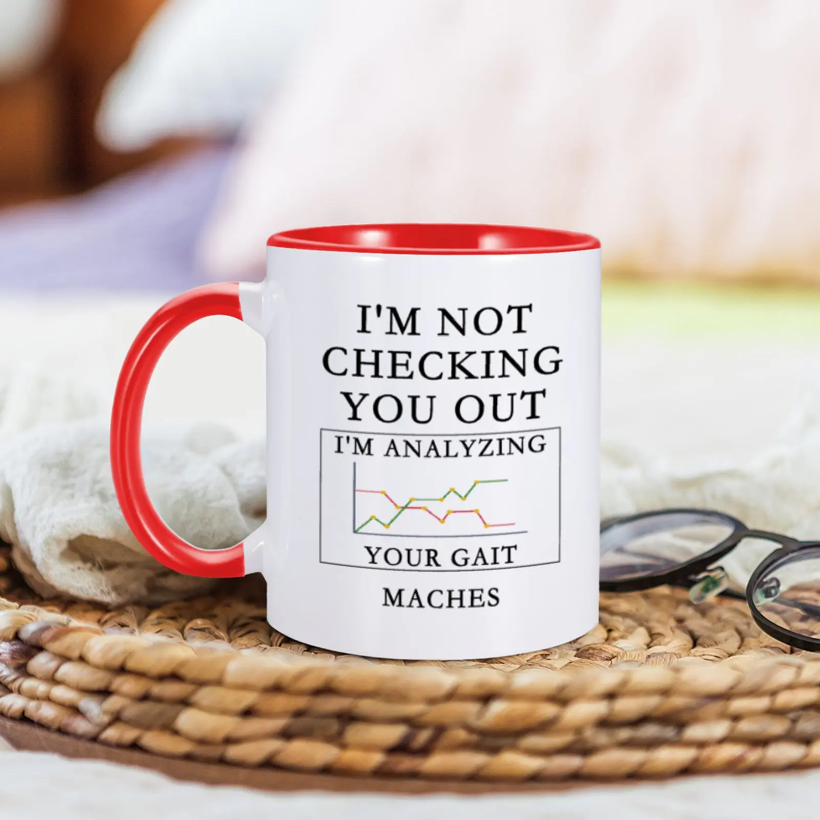 Custom Name Coffee Mug Not Checking You Out Physical Therapist Funny Ceramic Cup 11oz Home Office Hot Cocoa Mugs for Coworker