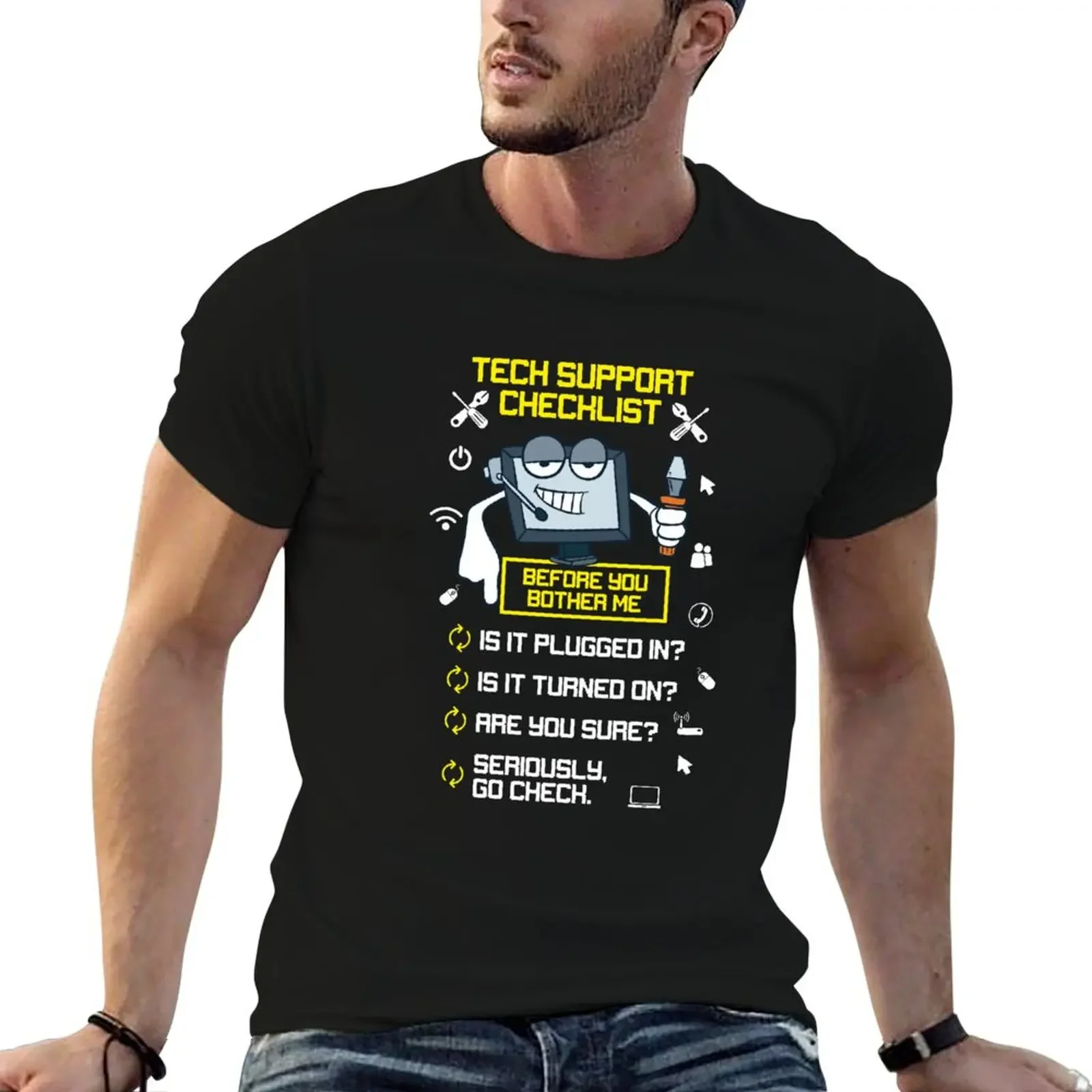 

Men Techie Support Tech Support Tech Repair Gift T-Shirt custom shirt blanks customizeds luxury clothes men