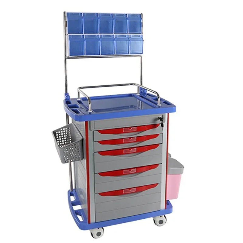 Factory Price Rescue Vehicle Equipment anesthesi Cart ABS Cart Hospital Medical Cart