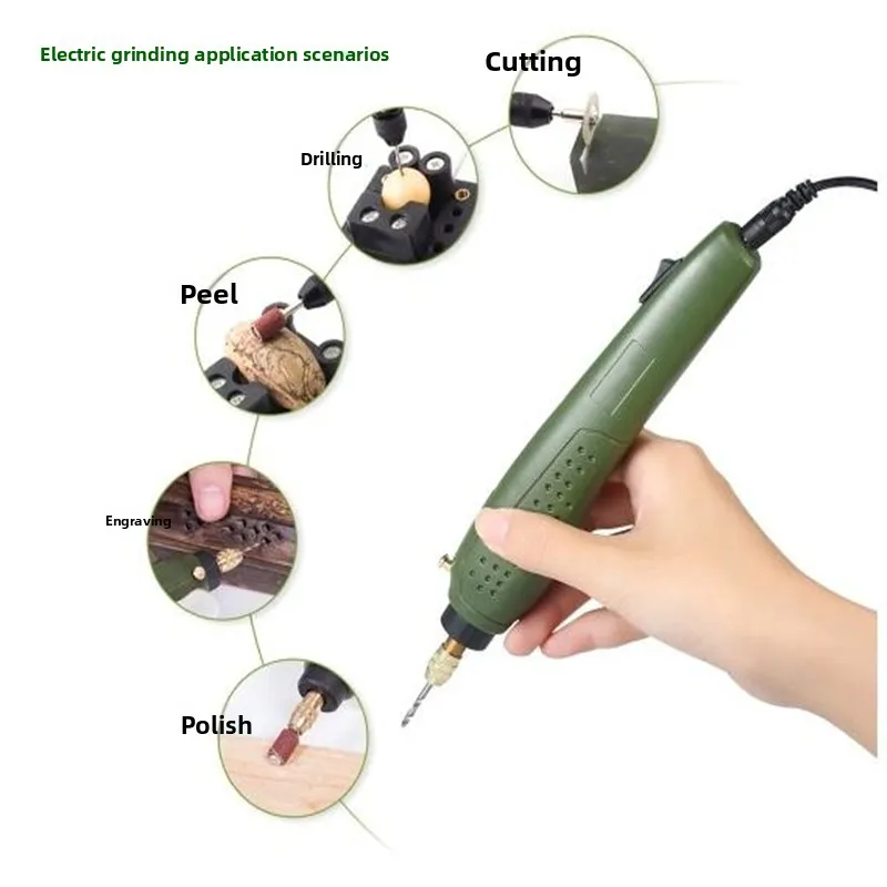 Miniature electric grinding electric drill multi-functional mold root carving jade engraving machine Wenwan grinding machine