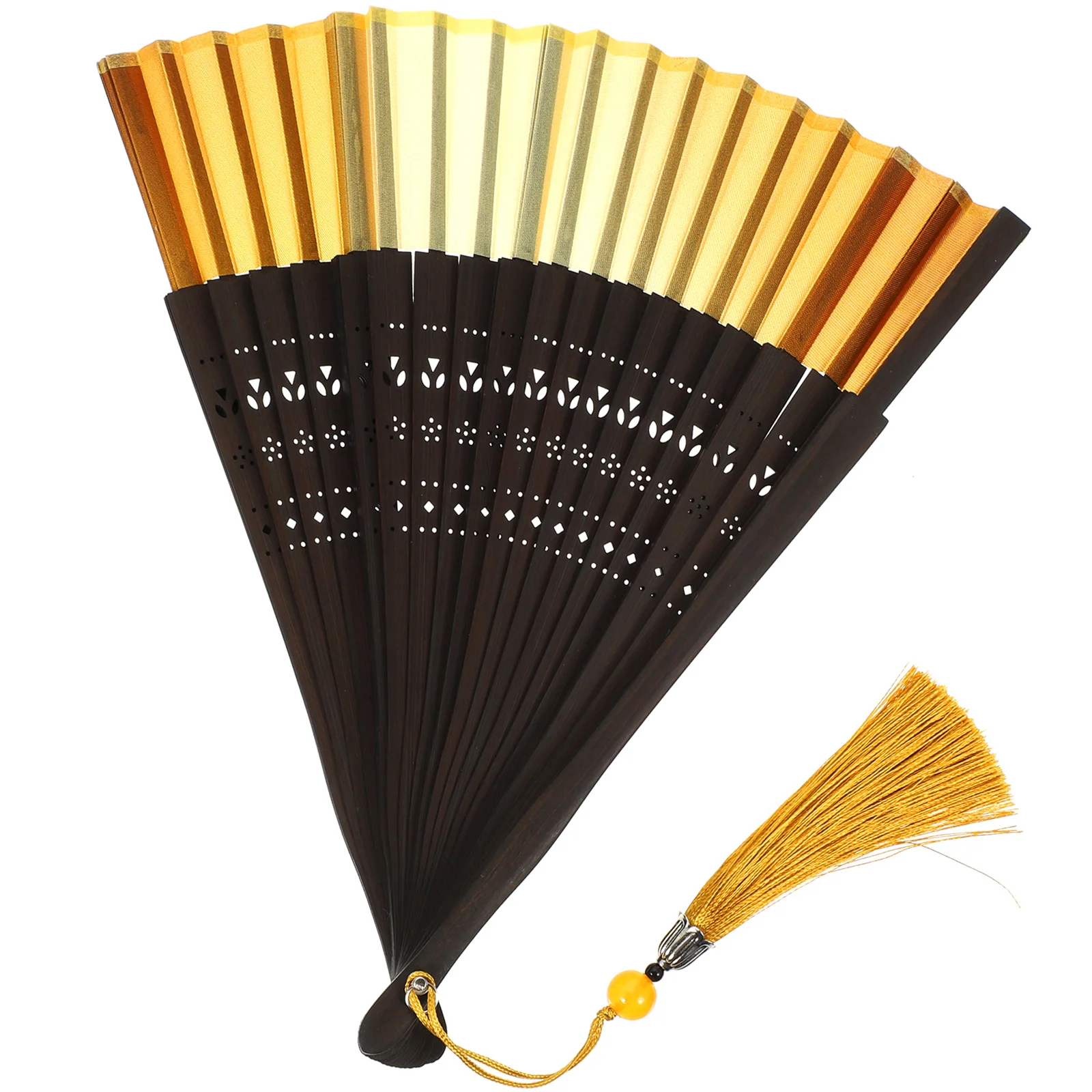 

Elegant Tassel Folding Handheld Bamboo Portable Mini For Dance Wedding Photo Props Retro Cloth Hand Vintage Gift Decorative Fans