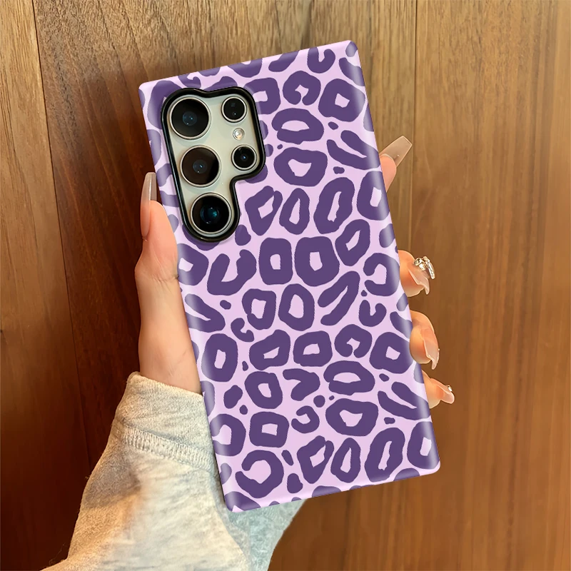 Für Samsung S24 S23 Fall Mode Leopard Print Telefon Abdeckung Für Samsung Galaxy S20 FE S24 Plus S23 Ultra Doppel-schicht Abdeckungen