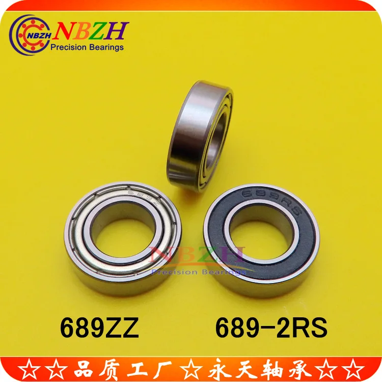 NBZH Stainless steel or bearing steel 689ZZ 689-2RS 2000089 628/9-2RS S689ZZ 9*17*5 MM