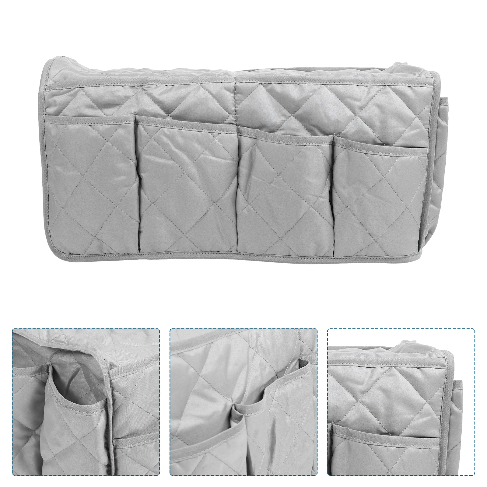 

Sofa Armrest Pocket Organizer Storage Bag Mobile Phone Eyeglasses Drink Snack Holder Easy Clean Reusable Long Serving