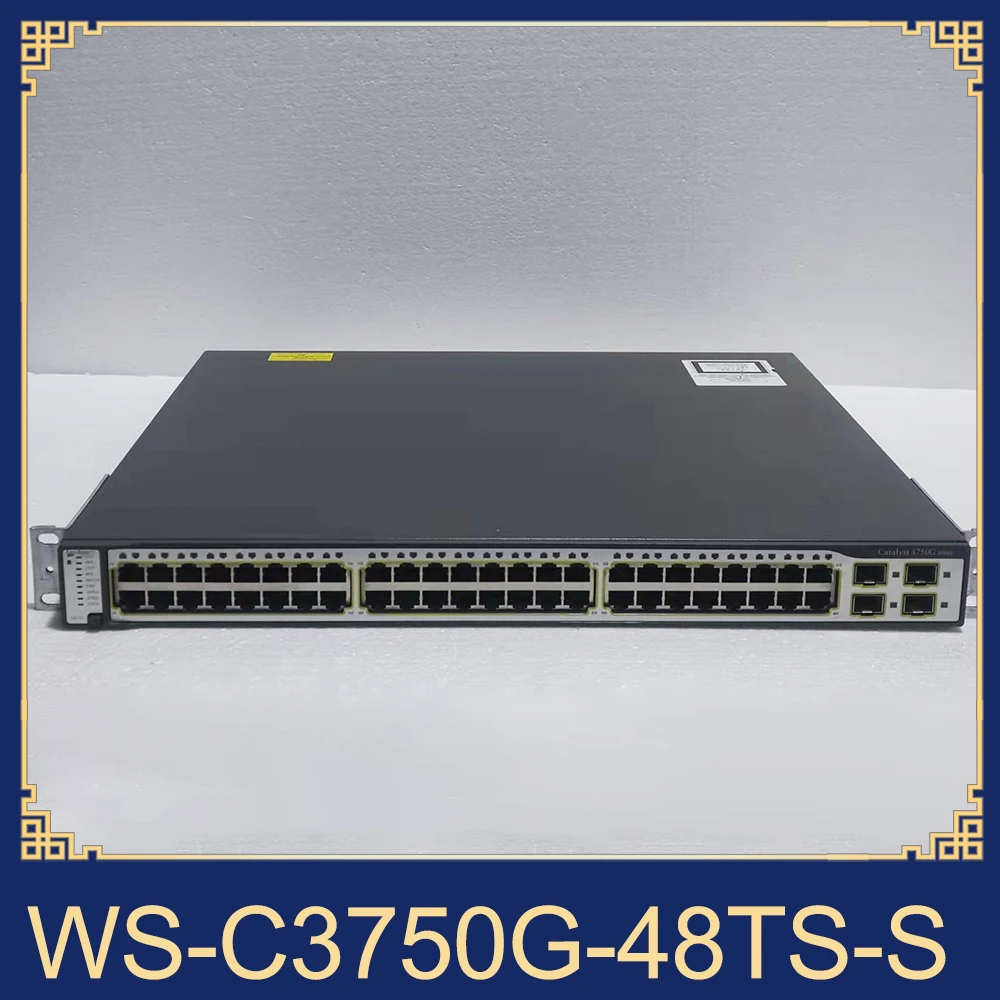 1pcs For Cisco 48-port Gigabit 4SFP Three-Layer Network Switch WS-C3750G-48TS-S