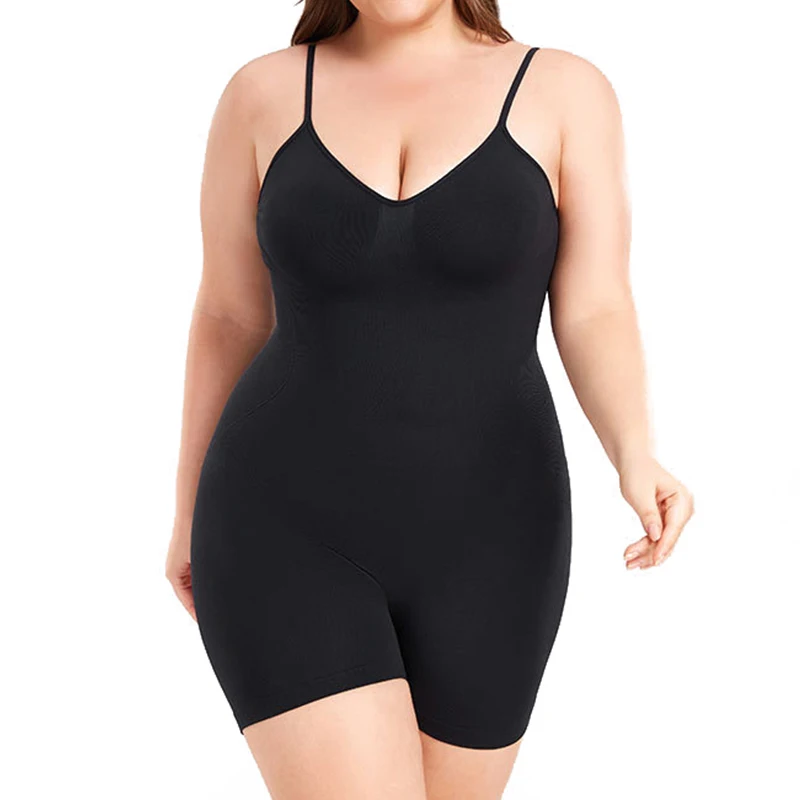 

BurVogue Shapewear for Women Tummy Control Bodysuit Mid Thigh Butt Lifter Body Shaper Shorts Plus Size XL-4XL