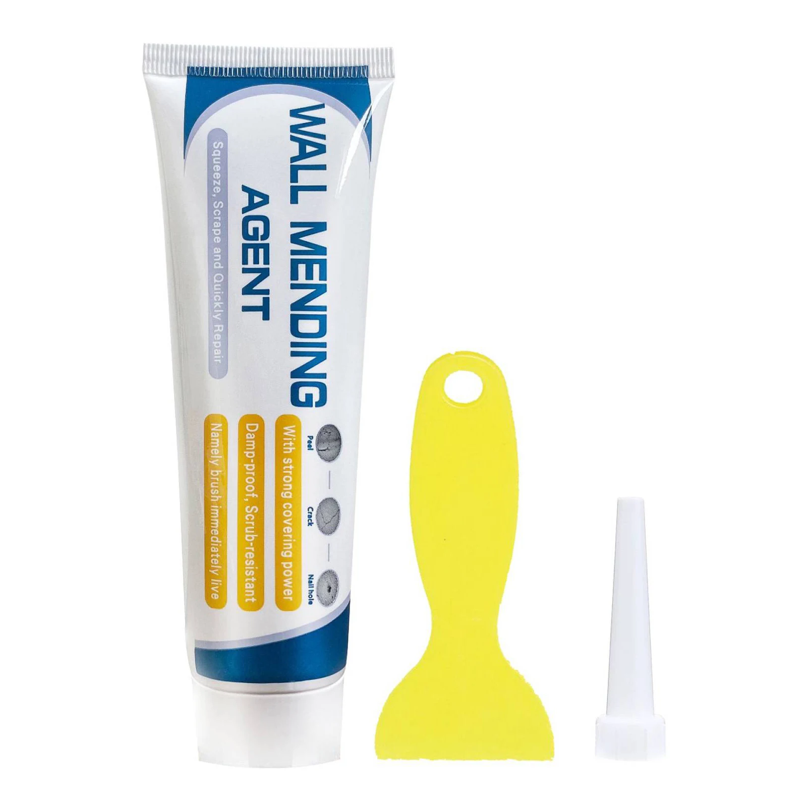 Drywall Repair Kit with Scraper Strong Adhesion Paint Wall Surface Hole Fill Quick and Easy Solution for Cracks and Holes