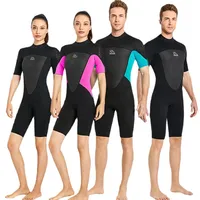 Professional Neoprene Diving Suit for Women 2mm Wetsuit Short Sleeve One-Piece Keep Warm, Scuba Suit, Surfing Water Sport