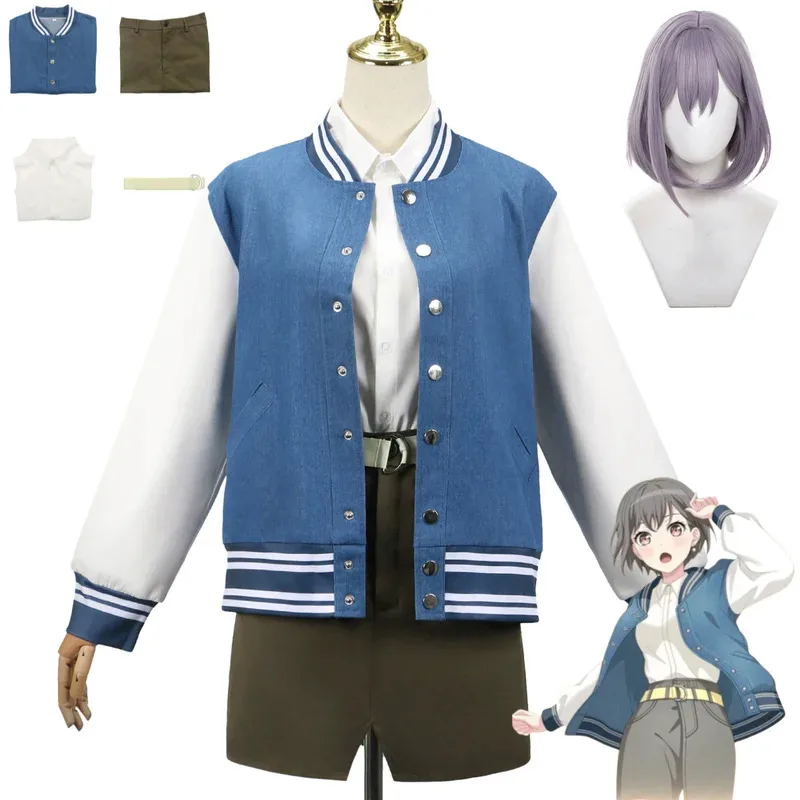 ¡Sueño de Anime BanG! Ave Mujica Takamatsu Tomori disfraz de Cosplay abrigo de béisbol falda peluca mujer Kawaii traje de ocio diario if;3