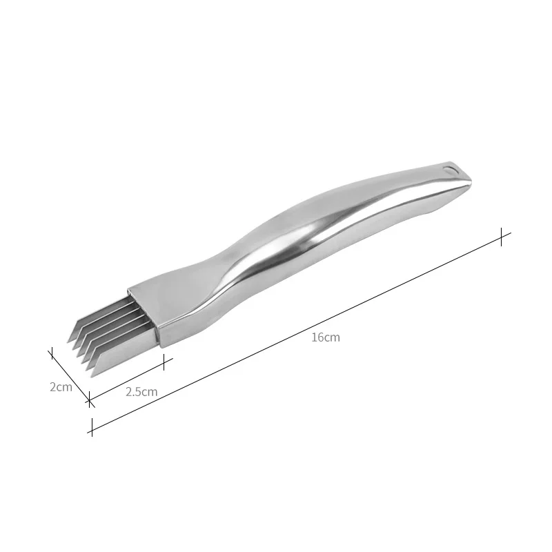 Küche Zerkleinern Seide Die Messer, Edelstahl Gehackte Grüne Zwiebel Messer, Gebogene Griff Design, lebensmittel Speedy Chopper Grüne Zwiebel