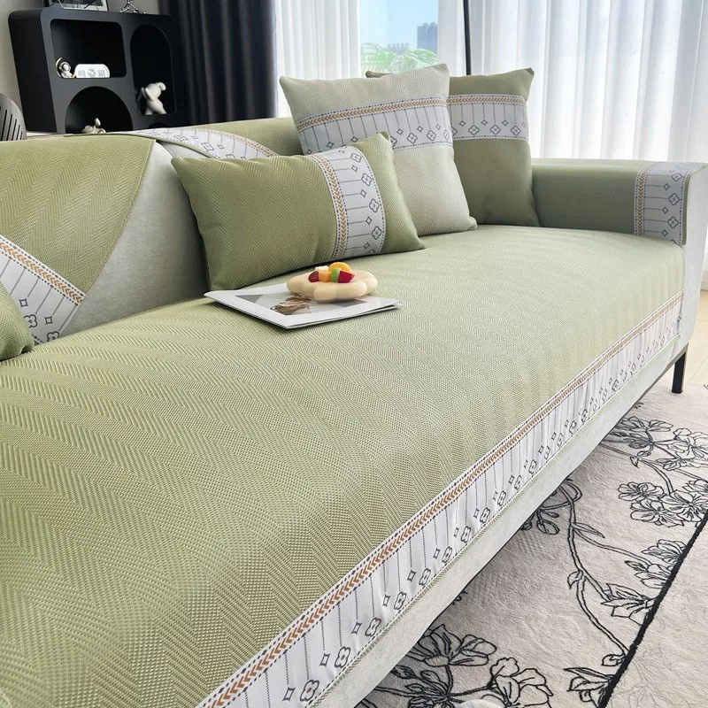 

Creamy Style Ice Silk Sofa Cover Cushion Non-Slip High-End Feel Summer 2026 New Fixed Sofa Cover Cloth Dust Protection