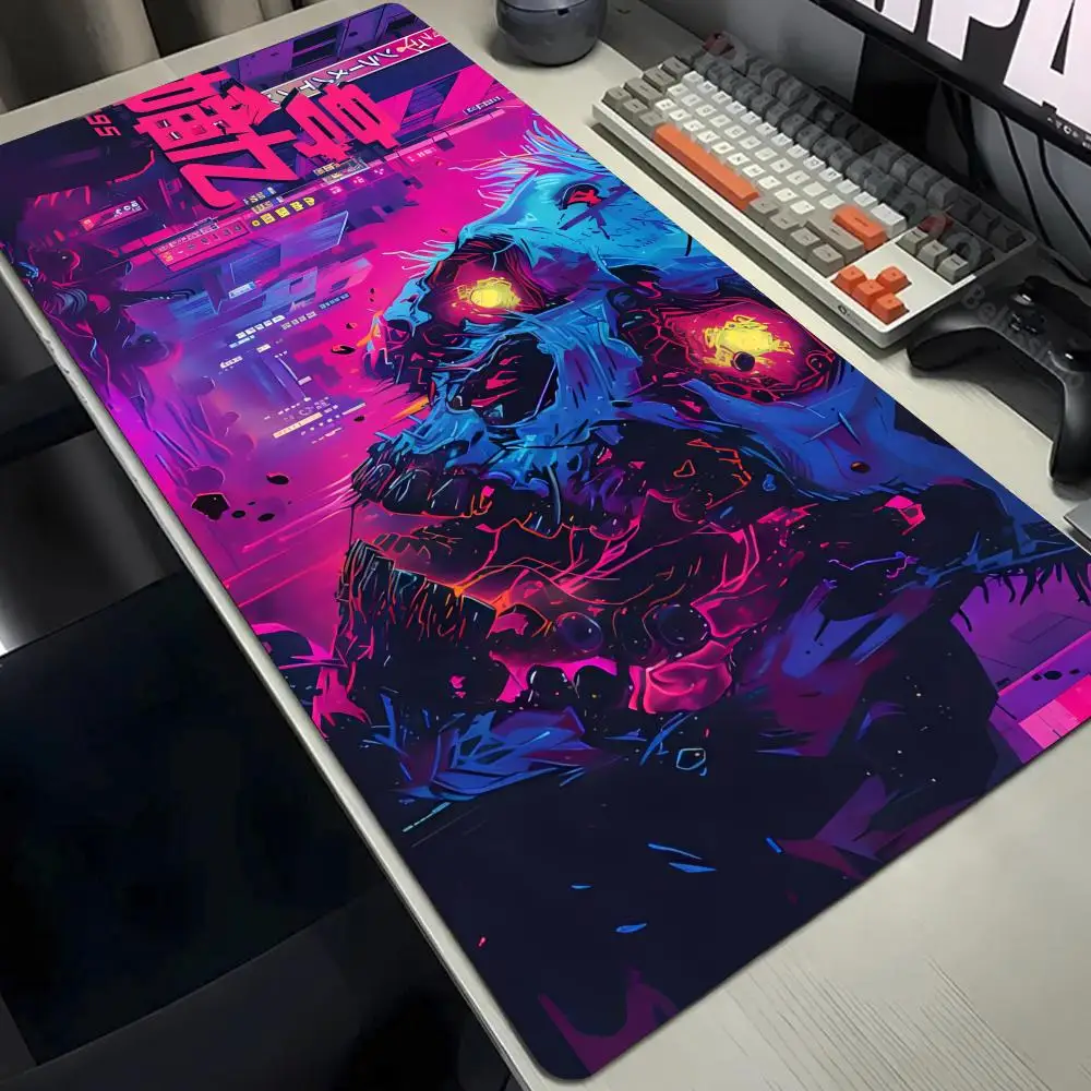 Skeleton Horror Mouse Mat Rubber Desk Mat Office Large Gaming Mousepad Anime Locking Edge Mouse Pad Gamer Non-Slip table mat