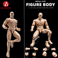 GWToys G001 1/12 Male Strong Muscular Body 16cm Soldier Super Flexible Action Figure Articulated Body for Custom Sketch Practic
