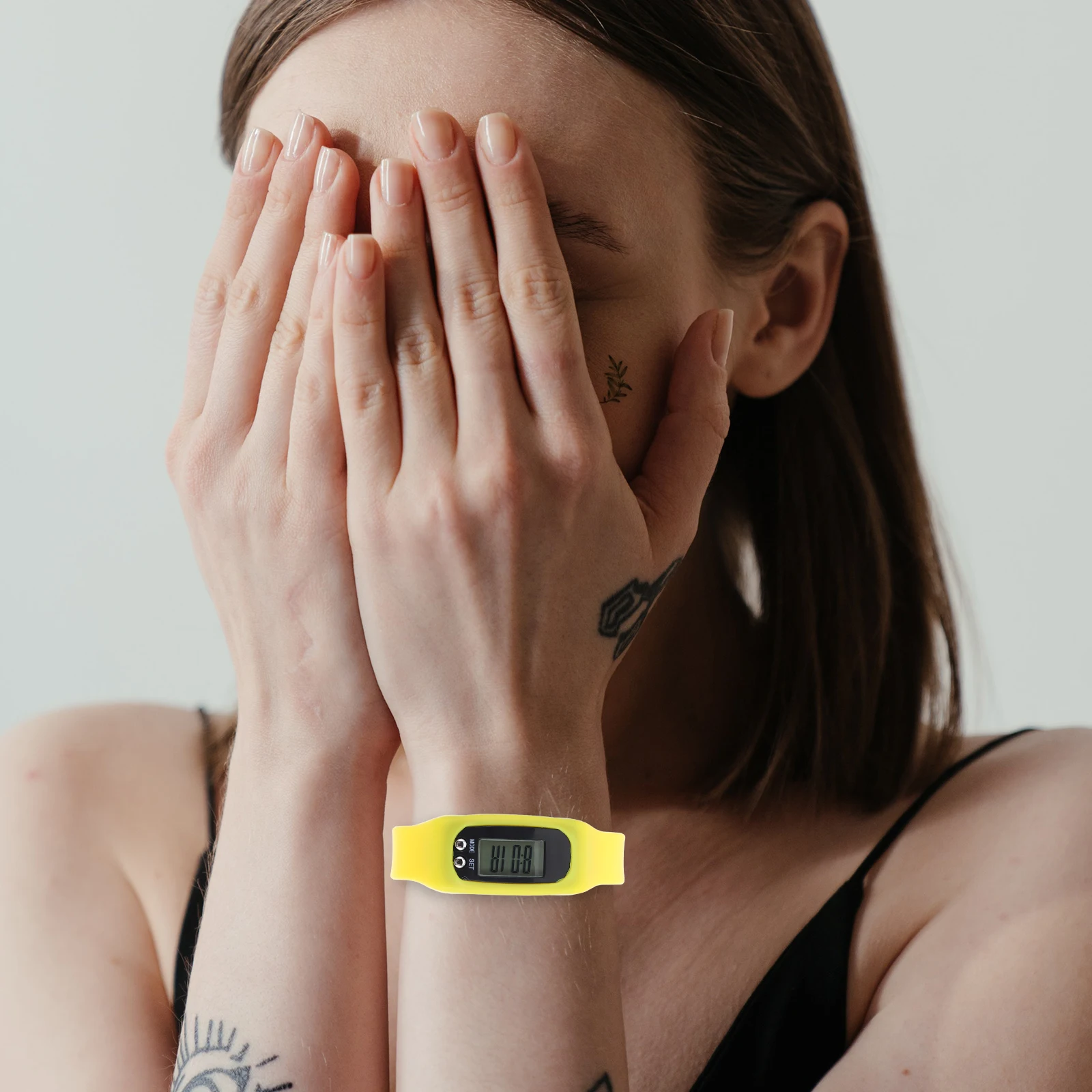 

Pedometer Watch Silicone Step Counter Wristband Ladies Fitness Tracker Bracelet Portable Counter Watch Small Lightweight Walking
