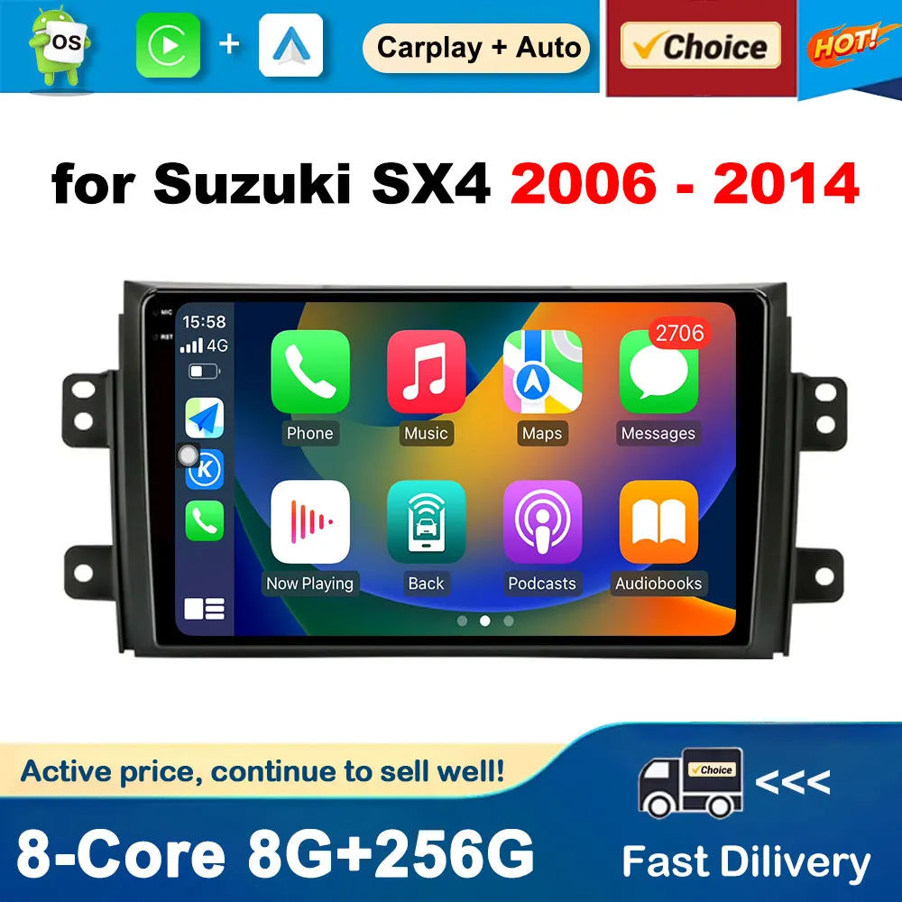

Car Multimedia Radio Player for Suzuki SX4 2006 - 2014 Android Intelligent System 9 inch GPS Navigation Auto Tools 4G Bluetooth