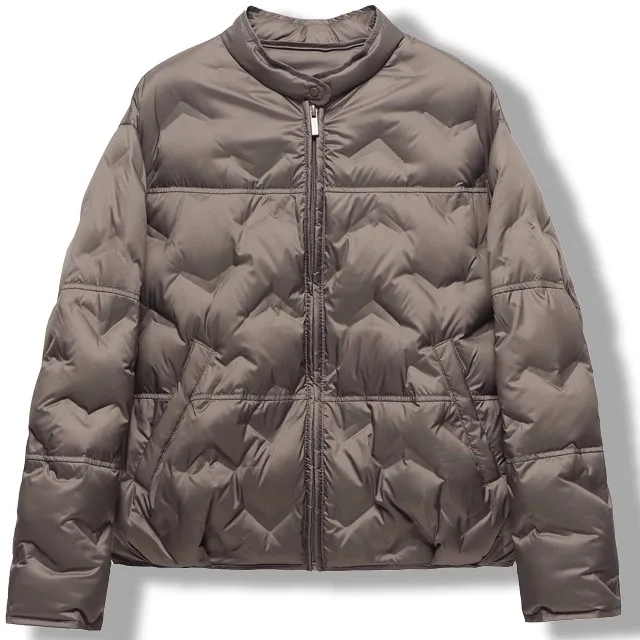 شتاء 2025 المرأة الكورية Sle فضفاضة تناسب Thiened الدافئة الوقوف طوق أسفل Jaet ort Pred الغراء تنوعا Faionable #1