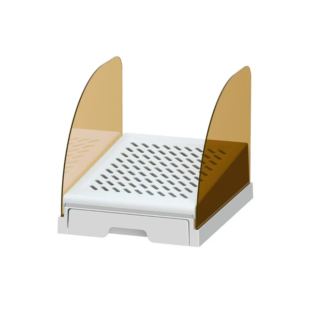 Adjustable Height Cat Litter Ramp with Drawer Anti Tracking Stable Elevated Litter Box Step Efficient Non Slip