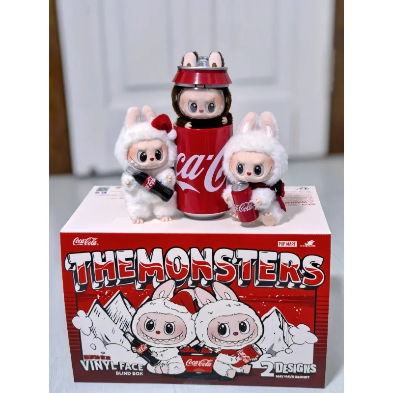 100%POPMARTlabubu THE MONSTERS Cola Vinyl Series Blind Box Plush Fabric Pendant Gift Anime Action Figure Face Series Collection