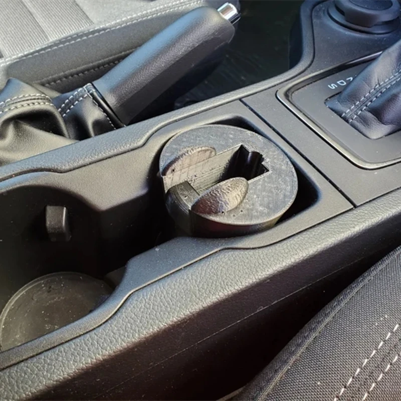 Pistol Cup Holster Convenient Car Seat Cup Holder Firearm Cup Holder Case Black Plastic Art Storage and Transport Organizer