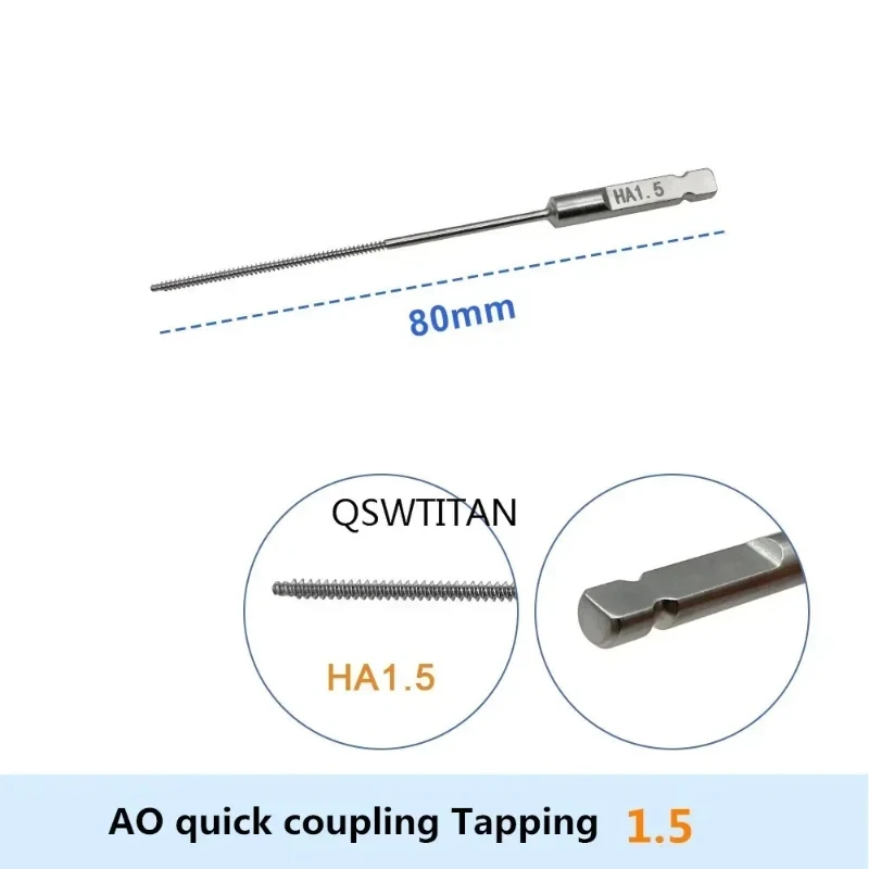 Orthopedic screw tapping AO Quick Coupling Stainless Steel Bone Tap Orthopedic Surgery Instrument pet