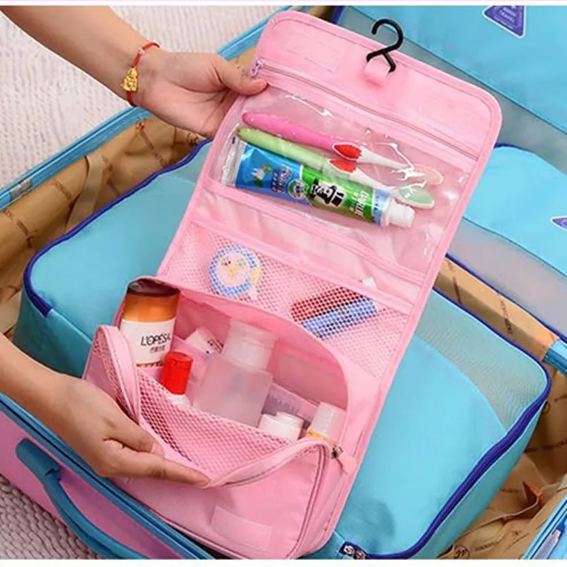 New Large-Capacity Makeup Hook Wash Bag Waterproof  Custom Multi-Function Travel Cosmetics Organizer Storage Bathroom Wholesale