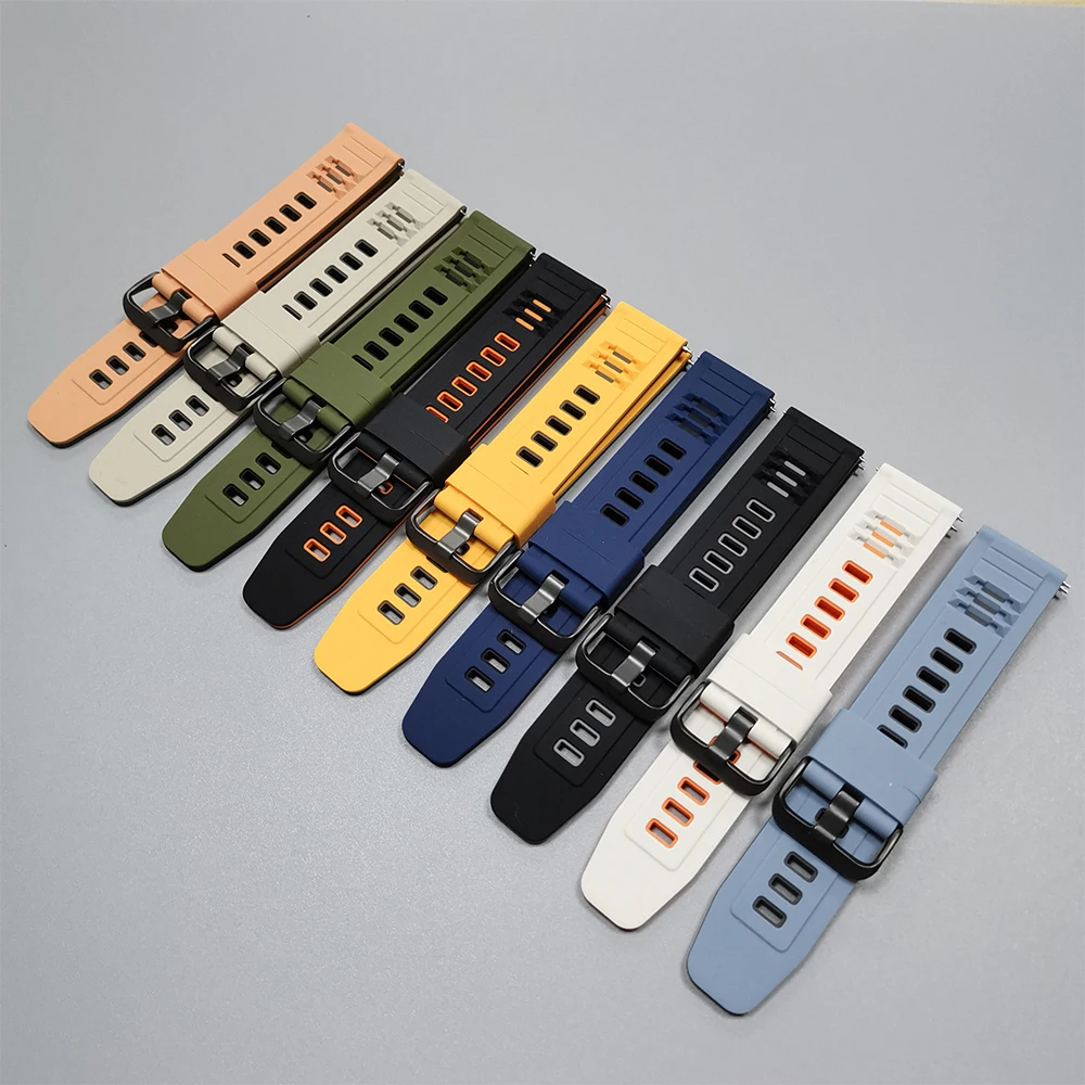 22mm Silicone Strap For POLAR Vantage M3 M2 M V3 Grit X Pro Titan Watchbands COROS APEX 4 42mm/APEX 2 Pro/PACE 3 4 Bracelet Belt