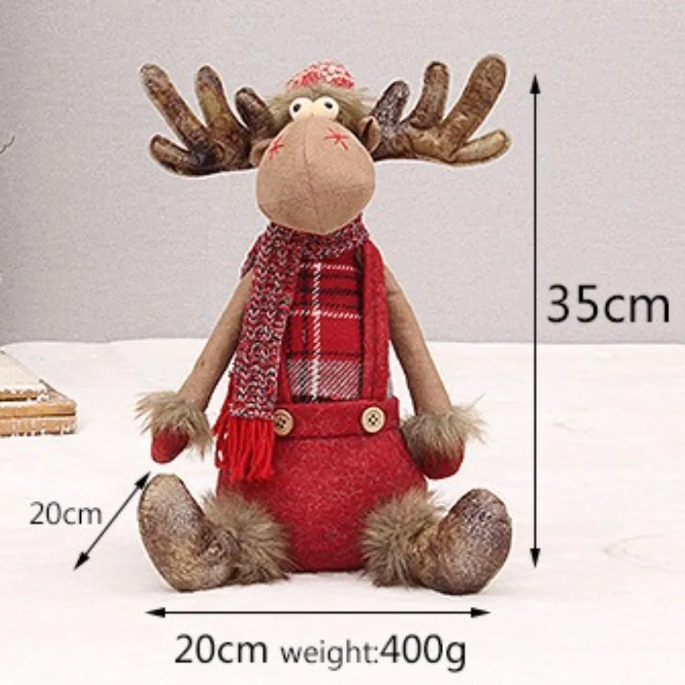 Festival Christmas Elk Telescopic Knitting Soft Christmas Cute Cartoon Merry Christmas Decoration Home Window Decoration