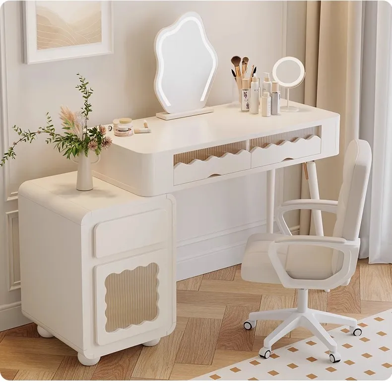 

Nordic Multifuncional Dressing Table Accessories Storage Chest Drawers Mirror Cabinets Comoda Pra Quarto Furniture Set