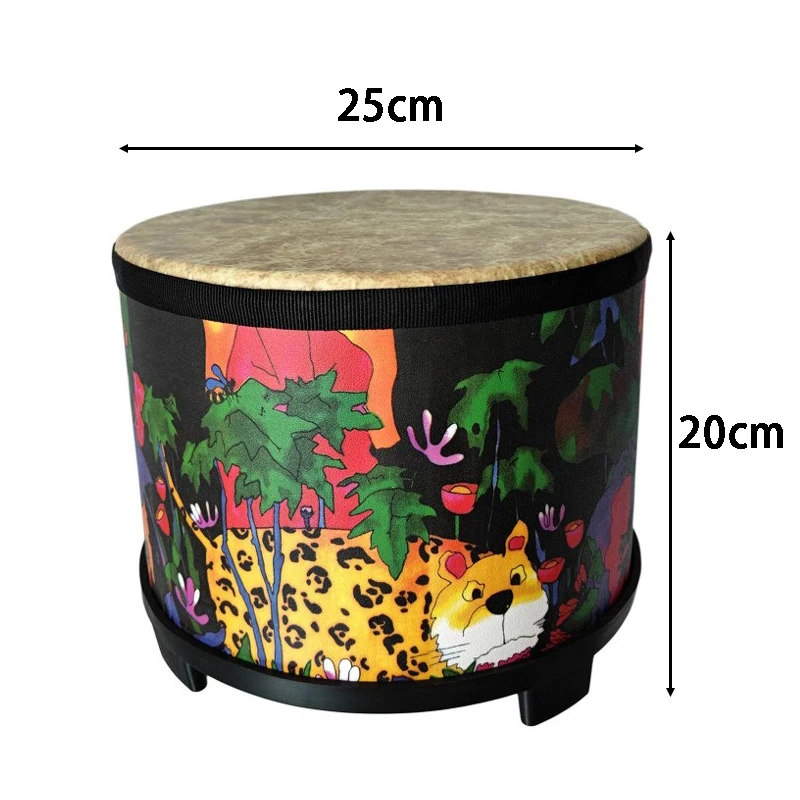 المحمولة طبلة باص 10 بوصة العرقية نمط طبلة خشبية للأطفال الموسيقى الطبول المبتدئين الآلات الموسيقية المهنية قرع