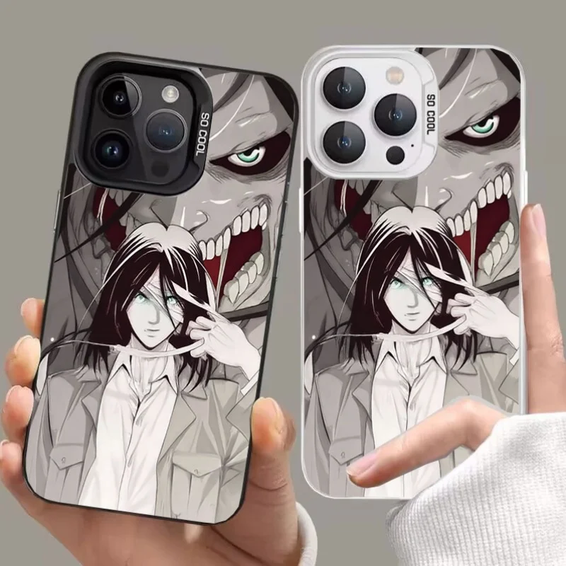 Anime A-Attack On T-Titan Eren Casing For Samsung Galaxy S25 Edge S24 S23 S22 S21 S20 Plus Ultra FE A17 A07 A56 A36 Hard Cover