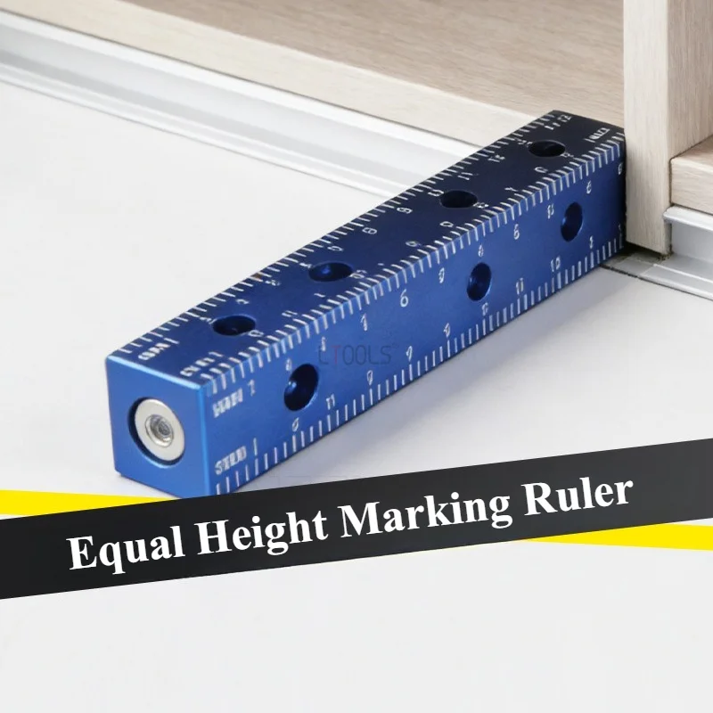 

Magnetic Aluminum Four Sides Installation Ruler Ceiling Target Hinge Drilling Locator Woodworking Installation & Trim Tool Gauge