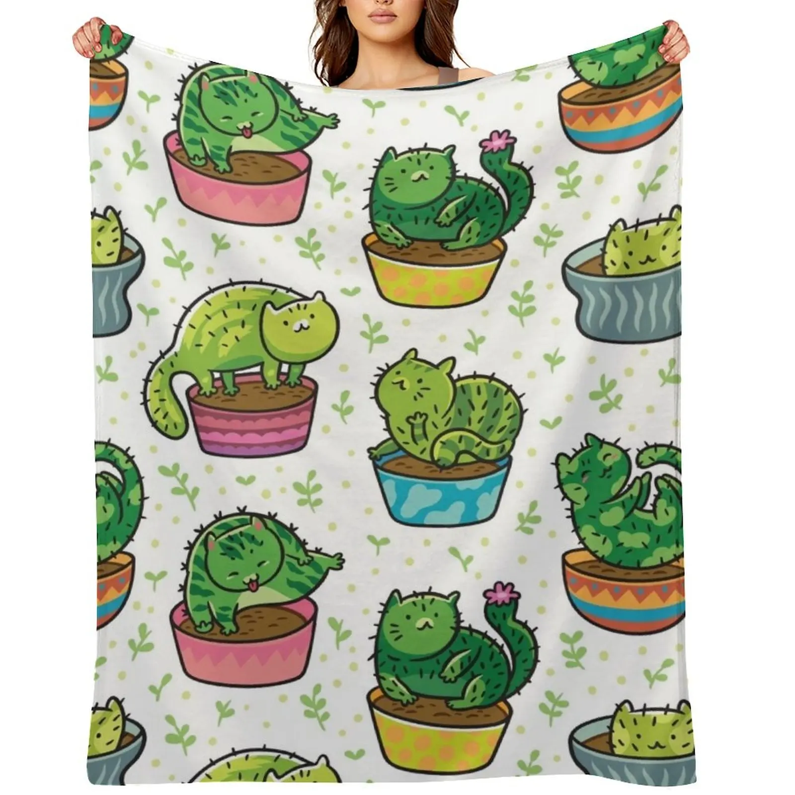 

Catcus Throw Blanket Custom Sofas Camping for babies Blankets