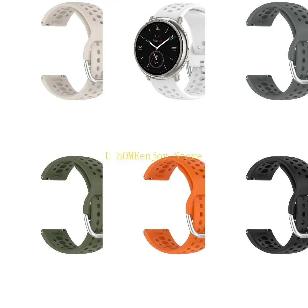 B0KF Easy Releases Mechanism Straps 20MM Band For Active 2 Wristband Bracelets Belt