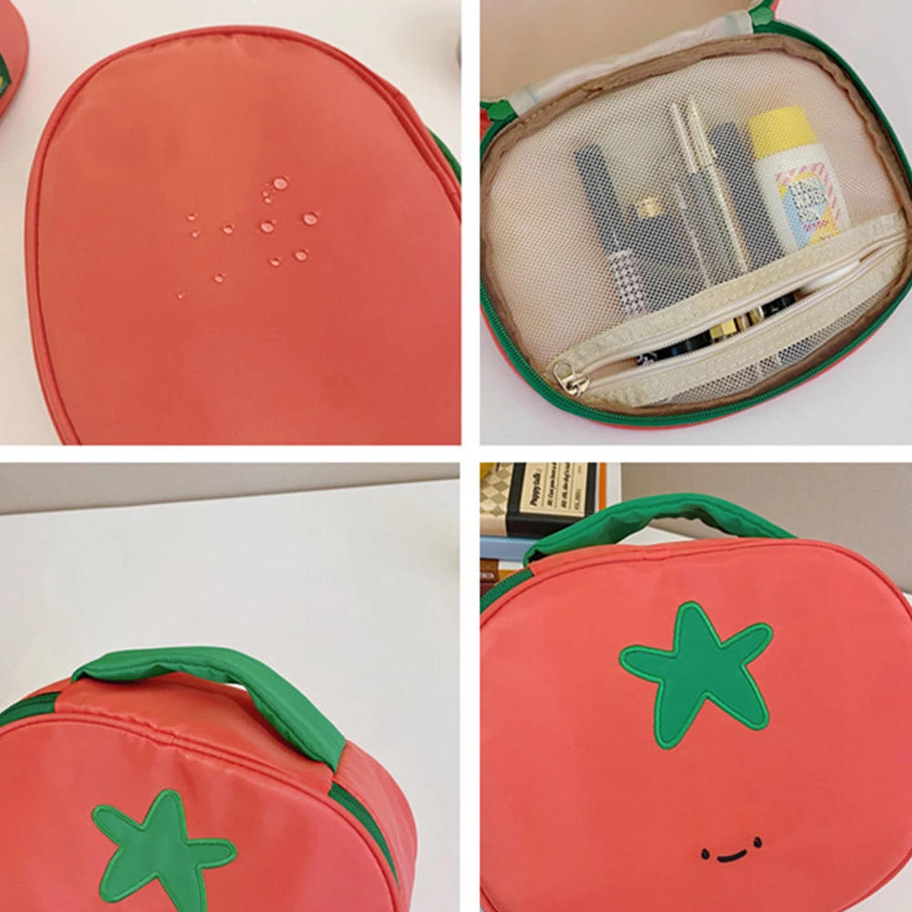 Eine Kosmetiktasche, eine Tomaten-Aufbewahrungstasche, eine Tragetasche, eine Toilettentasche, eine Make-up-Tasche – Detail 5