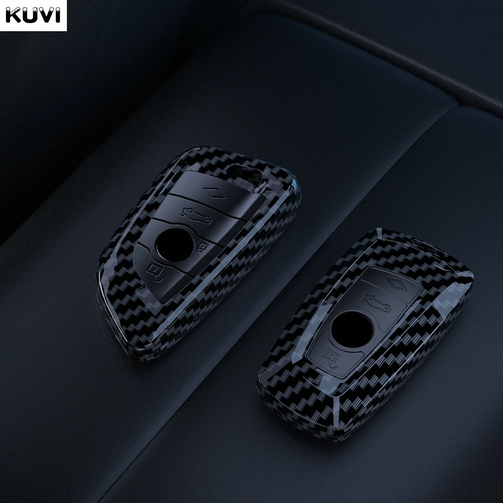 ABS Carbon Fiber Car Key Case Cover For BMW 1 2 3 4 5 6 7 Series X1 X3 X4 X5 X6 X7 F10 F20 F30 G20 G30 G01 F15 F16 G02 G05 F34