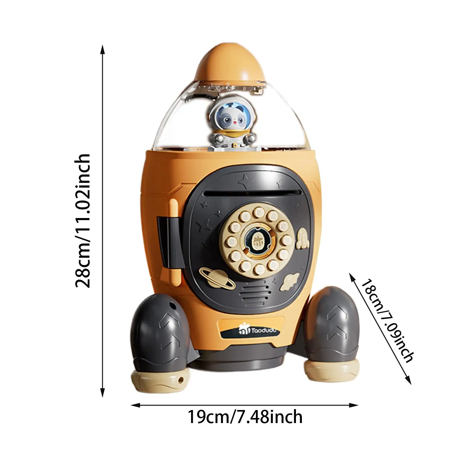 Tirelire fusée et petite machine ATM de Projection pour cadeau d'anniversaire de vacances