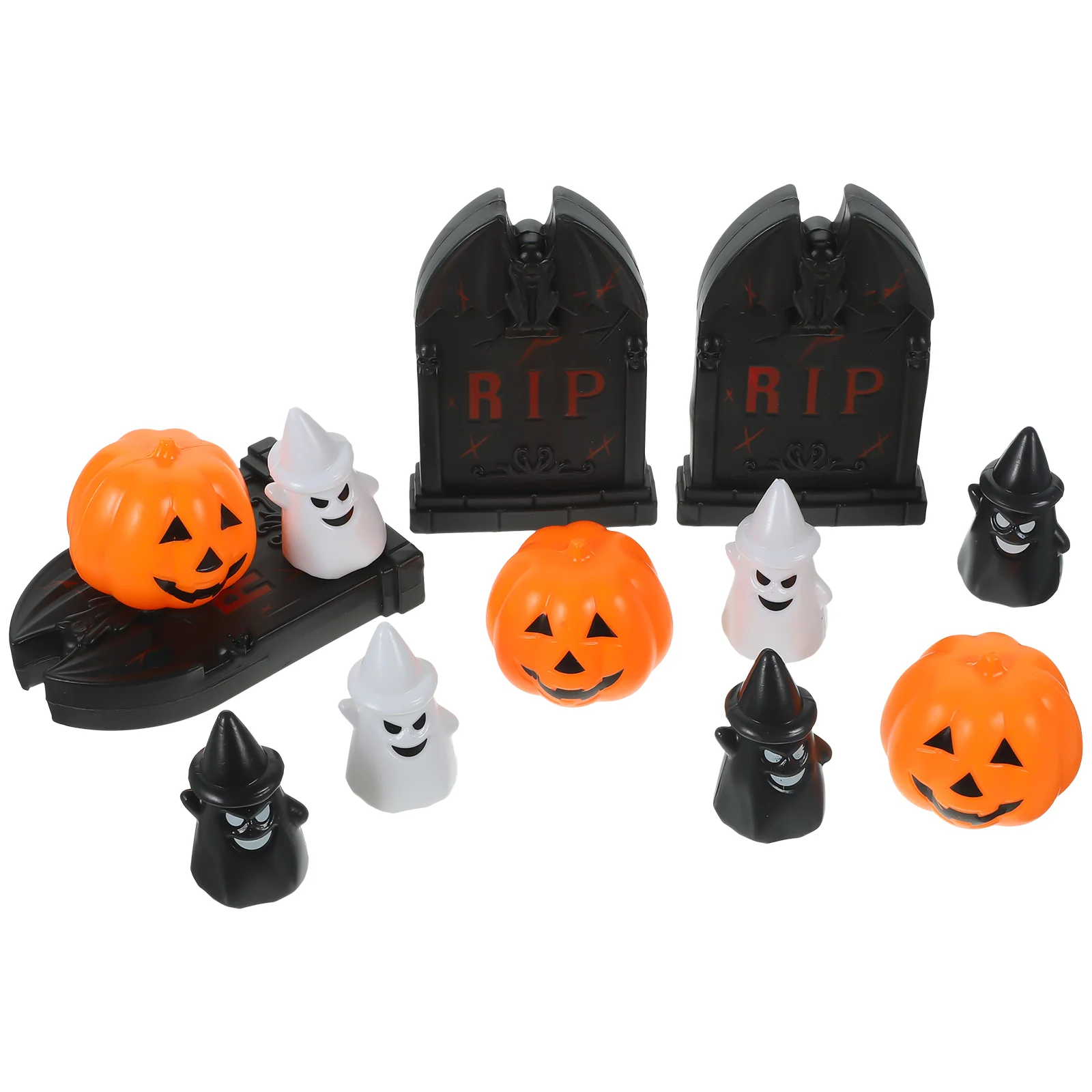 12 Pcs Miniature Pumpkin Figurine Halloween Decoration Play Creepy Ornament Tabletop Decorations Emblems