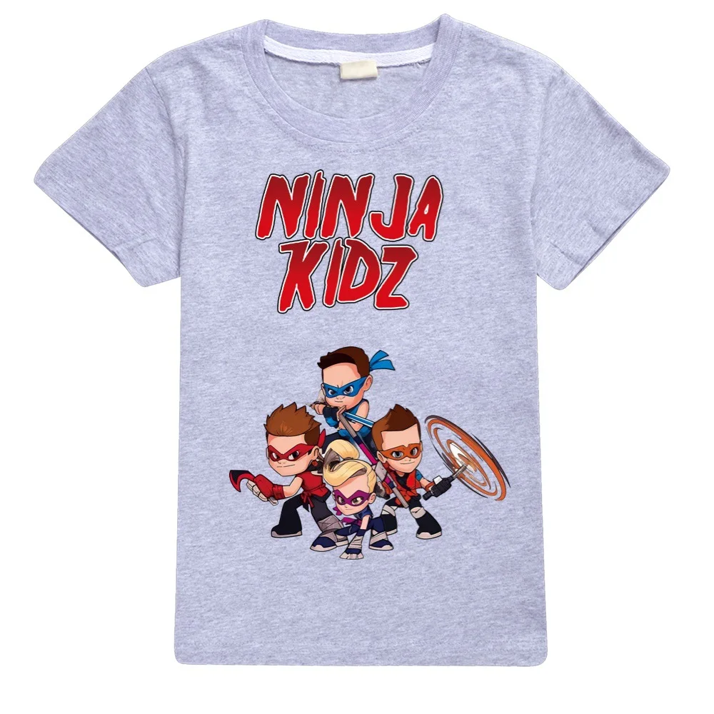 Ninja Kidz B Kids Clothes Cotton Short-sleeved T-shirts Cartoon SPY Ninjas Teenager Tops Boys Girls Clothing Children Sweatshirt