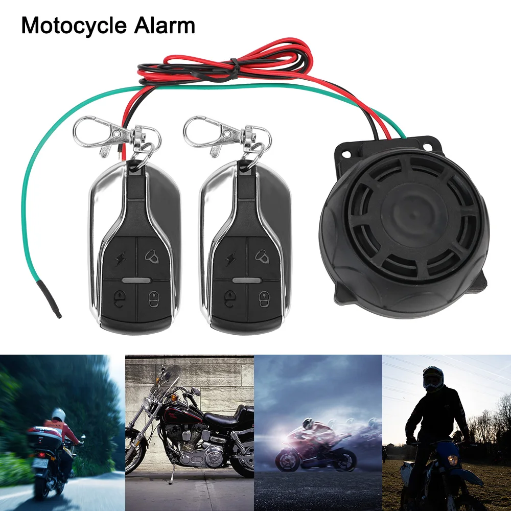 

Bike Scooter Motor Alarm System Motorcycle Theft Protection 12V Dual Remote Control Motorcycle Alarm Security System