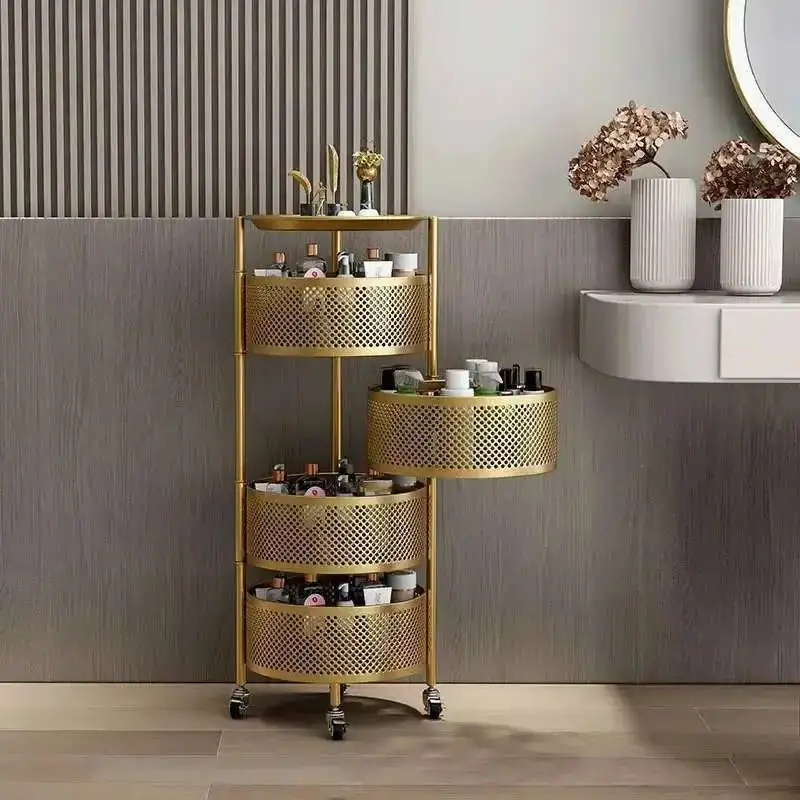 Embroidery light Luxury Salon Trolley Cart Salon Furniture Beauty Salon Nail Eyelash Tattoo Tool Cart Multi-layer Storage Rack Z