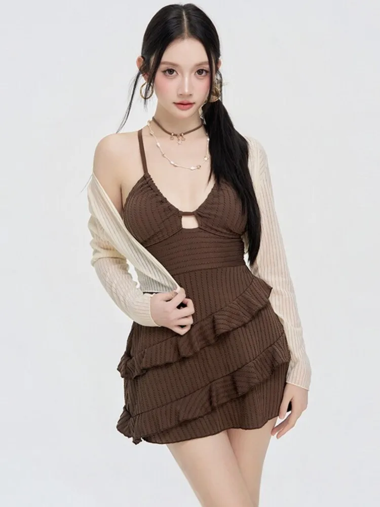 New High Waist Sexy Swimsuit Women Summer Bathing Suit Bikini Set Sleeveless Swimwear Women Beach Swimming Suit For Female
