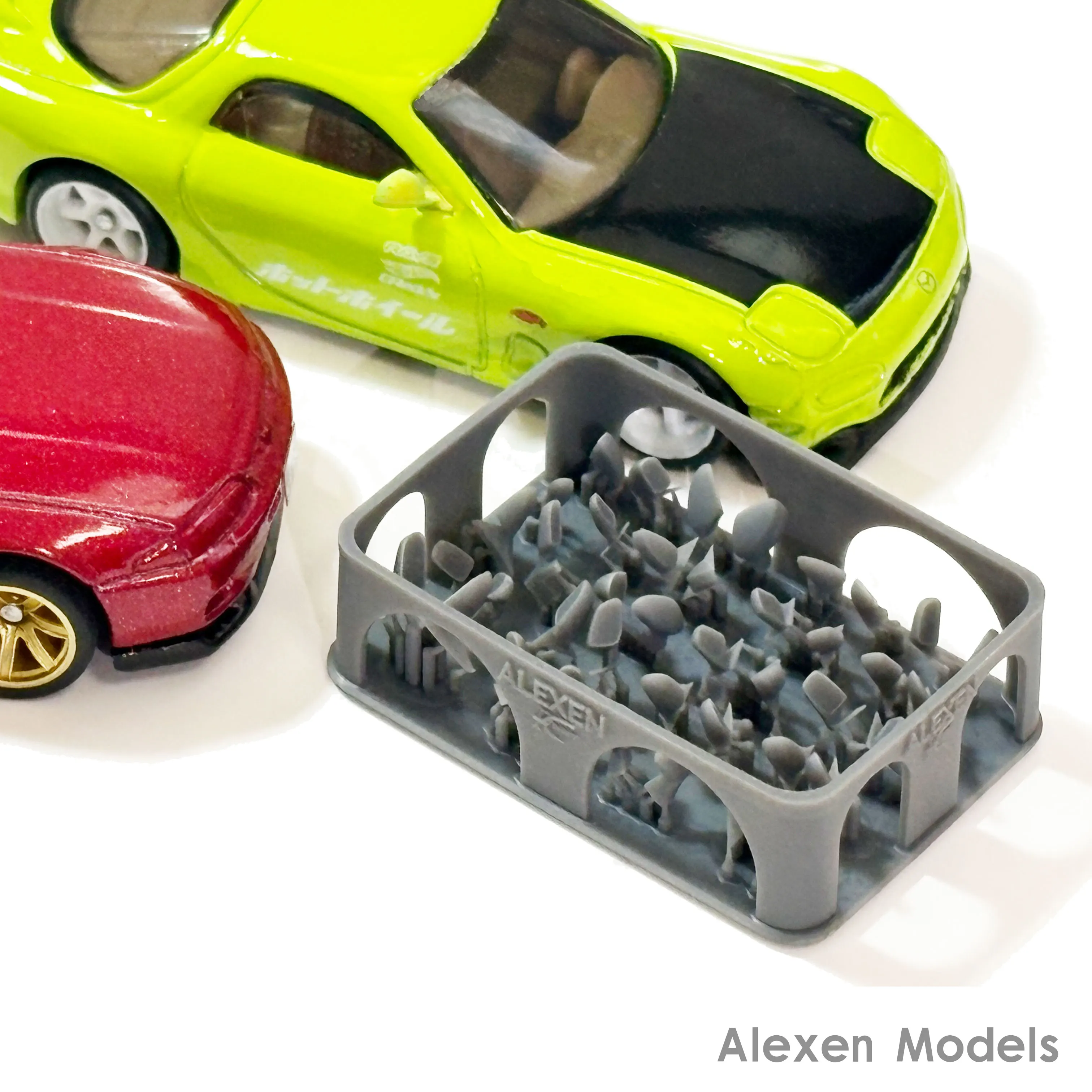 Alexen 1/64 modelo de coche, placas de matrícula de Metal, coches de juguete estilo JDM, piezas detalladas, decoración Diorama, escena de simulación de juguete