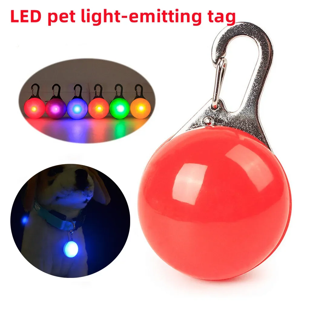 LED Pet Dog Collar Pendant Night Safety Pendant Pet Luminous Night Light Collar Pet Dogs Supplies Dog Collar Anti-lost Pendant