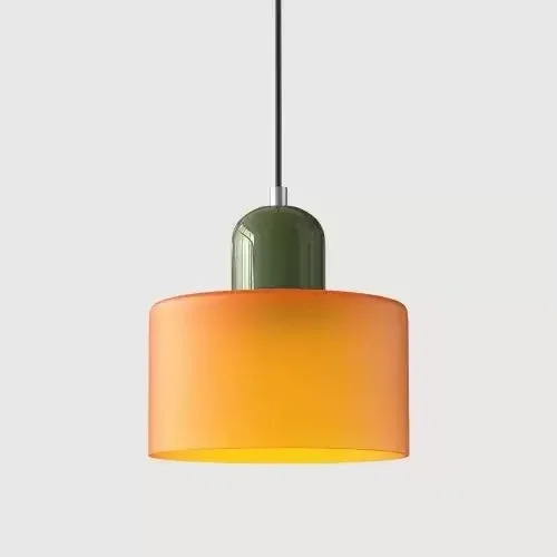 Vintage glas-in-lood kroonluchter klein nachtkastje eetkamerlamp E27 roze oranje groen wit decoratieve verlichtingsarmatuur voor thuis