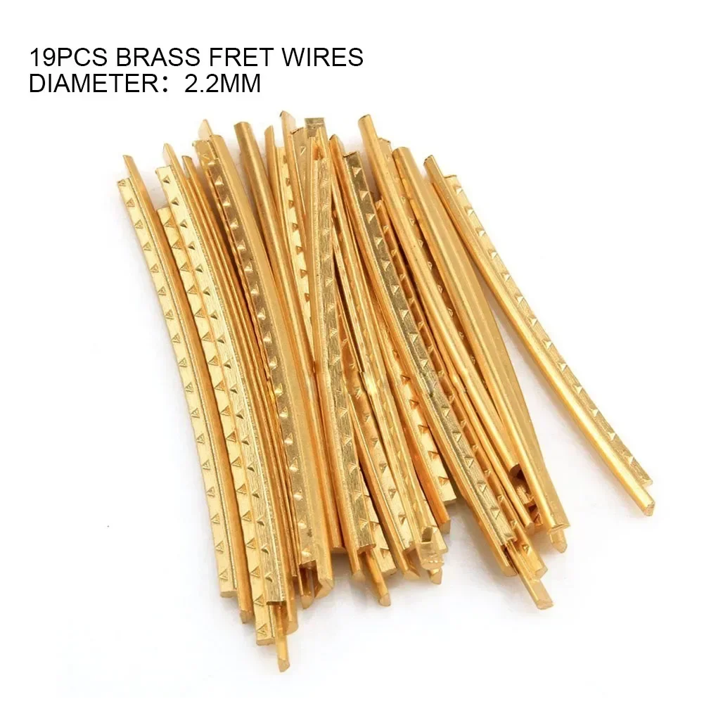 19 20pcs 2.0mm2.2mm Brasses Guitars Frets Wire Fretwires For Classic Acoustic Guitars Gold Classical Guitrra Luthier Accessories